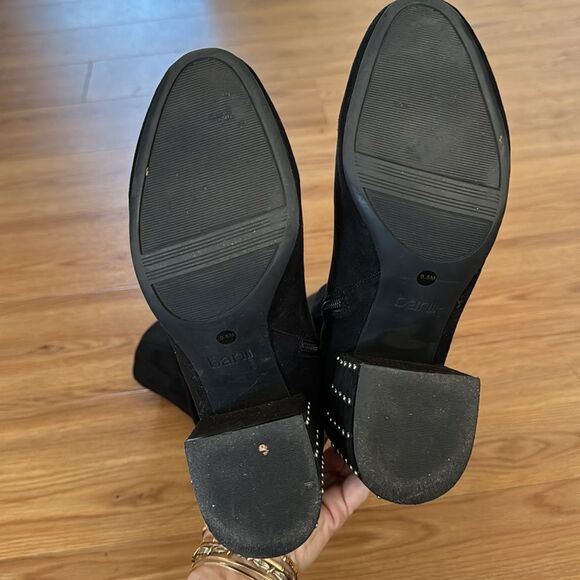 Black Suede Knee-High Boots - Picture 9 of 11